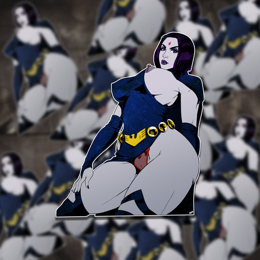 Earth-35 Raven Sticker (NSFW Version)