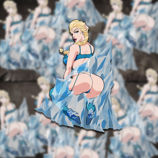 Holographic Ice Elsa Sticker (Lingerie Version)