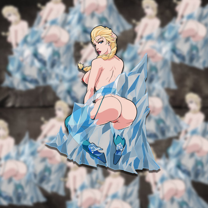 Holographic Ice Elsa Sticker (NSFW version)